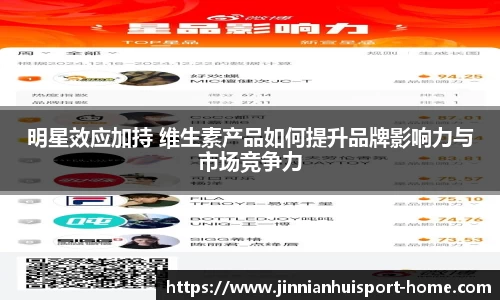 明星效应加持 维生素产品如何提升品牌影响力与市场竞争力